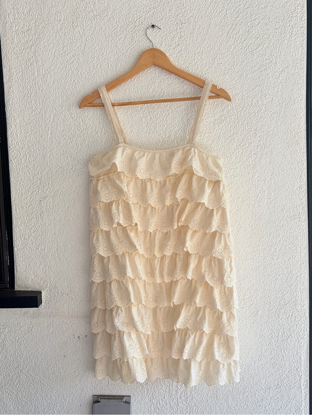CALYPSO St Barthes creamy eyelet ruffle sundress